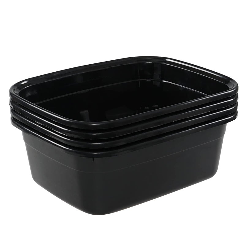 Eagrye 4-Pack 14 Quart Plastic Dish Pan Wash Basin - Image 1